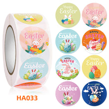 Load image into Gallery viewer, 500pcs/Roll Easter Bunny Egg Cartoon Decoration Roll Sticker Gifts Bag Sealing Adhesive Label Easter Day Holiday Happy Label
