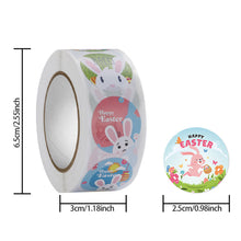 Load image into Gallery viewer, 500pcs/Roll Easter Bunny Egg Cartoon Decoration Roll Sticker Gifts Bag Sealing Adhesive Label Easter Day Holiday Happy Label
