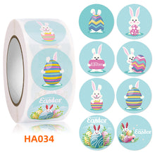 Load image into Gallery viewer, 500pcs/Roll Easter Bunny Egg Cartoon Decoration Roll Sticker Gifts Bag Sealing Adhesive Label Easter Day Holiday Happy Label
