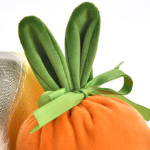 Load image into Gallery viewer, Easter Velvet Drawstring Gift Bag Carrot Velvet Jewelry Basket Candy Bags Drawstring Bag for Party Decorations Cookie Snack Packing Bags
