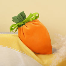 Load image into Gallery viewer, Easter Velvet Drawstring Gift Bag Carrot Velvet Jewelry Basket Candy Bags Drawstring Bag for Party Decorations Cookie Snack Packing Bags
