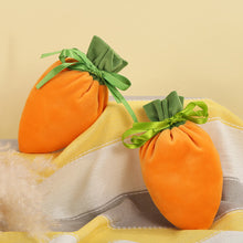 Load image into Gallery viewer, Easter Velvet Drawstring Gift Bag Carrot Velvet Jewelry Basket Candy Bags Drawstring Bag for Party Decorations Cookie Snack Packing Bags

