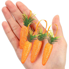 Load image into Gallery viewer, 10pcs Artificial Glittering Foam Carrot Ornament Easter Party Hanging Carrot Deoration Festival Home Ornament Photo Props
