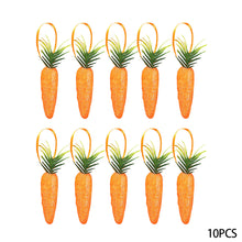 Load image into Gallery viewer, 10pcs Artificial Glittering Foam Carrot Ornament Easter Party Hanging Carrot Deoration Festival Home Ornament Photo Props
