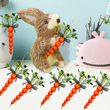 Load image into Gallery viewer, 6pcs Easter Wooden Bead Carrot Decoration Ornaments Festival Home Artificial Plants Ornament Photo Props
