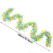Load image into Gallery viewer, 2M Spring Easter Garlands Banner Stripe Tinsel Easter Eggs Wreaths Easter Decoration for Home Party Hanging Ornaments
