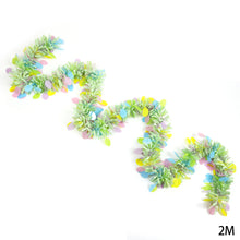 Load image into Gallery viewer, 2M Spring Easter Garlands Banner Stripe Tinsel Easter Eggs Wreaths Easter Decoration for Home Party Hanging Ornaments
