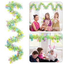 Load image into Gallery viewer, 2M Spring Easter Garlands Banner Stripe Tinsel Easter Eggs Wreaths Easter Decoration for Home Party Hanging Ornaments
