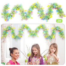 Load image into Gallery viewer, 2M Spring Easter Garlands Banner Stripe Tinsel Easter Eggs Wreaths Easter Decoration for Home Party Hanging Ornaments
