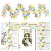 Load image into Gallery viewer, 2M Spring Easter Garlands Banner Stripe Tinsel Easter Eggs Wreaths Easter Decoration for Home Party Hanging Ornaments
