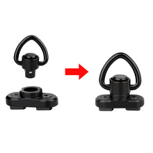 Load image into Gallery viewer, Tactical Airsoft Rifle Strap Gun Sling Swivel Buckle Heart Shaped Ring Quick Release Steel Ball Black Adjustable QD Buckle for Ak
