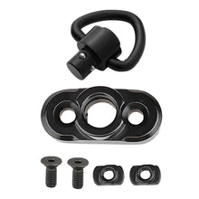 Load image into Gallery viewer, Tactical Airsoft Rifle Strap Gun Sling Swivel Buckle Heart Shaped Ring Quick Release Steel Ball Black Adjustable QD Buckle for Ak
