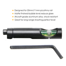 Load image into Gallery viewer, Hunting Accessories Spirit Bubble Level Optical Scope Mounts for 11mm/20mm Rail Rifel Scope Horizontal Calibration Leveling Tool Kit
