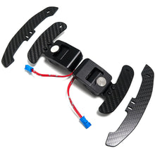 Load image into Gallery viewer, 1 Pair Car Steering Wheel Shift Paddle Magnetic Shifter Paddle Dial Shift Paddle Steering Gear Carbon Fiber for BMW 2 3 4 5 Series G Chassis
