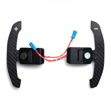 Load image into Gallery viewer, 1 Pair Car Steering Wheel Shift Paddle Magnetic Shifter Paddle Dial Shift Paddle Steering Gear Carbon Fiber for BMW 2 3 4 5 Series G Chassis
