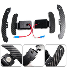 Load image into Gallery viewer, 1 Pair Car Steering Wheel Shift Paddle Magnetic Shifter Paddle Dial Shift Paddle Steering Gear Carbon Fiber for BMW 2 3 4 5 Series G Chassis
