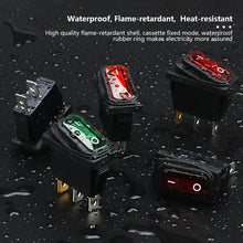 Load image into Gallery viewer, Waterproof Heavy Duty 2/3 Pin Sealed Car On Off Boat Marine Toggle Rocker LED Switch Car Auto Boat Marine Toggle Rocker Switch Push Button
