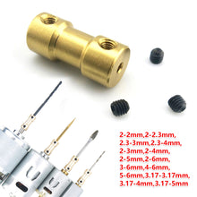 Load image into Gallery viewer, 2/2.3/3/3.17/4/5/6mm Marine Brass Coupling with Screws Coupler Accessories Brass For RC Boat Car Robot Motor Shaft
