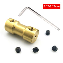 Load image into Gallery viewer, 2/2.3/3/3.17/4/5/6mm Marine Brass Coupling with Screws Coupler Accessories Brass For RC Boat Car Robot Motor Shaft
