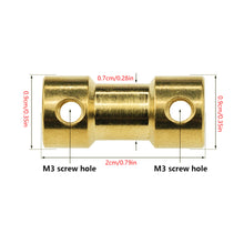 Load image into Gallery viewer, 2/2.3/3/3.17/4/5/6mm Marine Brass Coupling with Screws Coupler Accessories Brass For RC Boat Car Robot Motor Shaft
