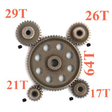 Load image into Gallery viewer, HSP Steel Metal Spur Differential Main Gear Steel Gear 17T/21T/26T/29T/64T Pinion Gear for 94103/94103pro/94107/94111/9411pro/94170/94170pro
