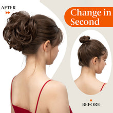 Load image into Gallery viewer, Wig Bun Head Grabbing Clip Flower Bud Head Half Bun Bride Hair Accessories Fluffy Natural Hair Curler Female Hair Curling Device

