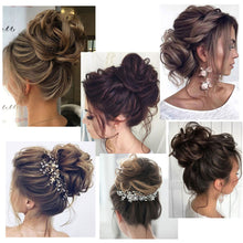Load image into Gallery viewer, Wig Bun Head Grabbing Clip Flower Bud Head Half Bun Bride Hair Accessories Fluffy Natural Hair Curler Female Hair Curling Device
