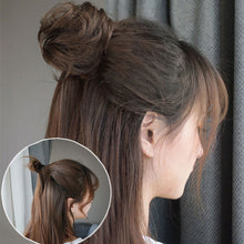 Load image into Gallery viewer, Wig Bun Head Grabbing Clip Flower Bud Head Half Bun Bride Hair Accessories Fluffy Natural Hair Curler Female Hair Curling Device
