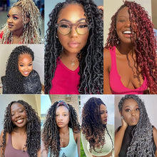 Load image into Gallery viewer, Chemical Fiber Crochet Hair Braiding Crochet Hair Synthetic Pre-Separated Springy Afro Twist Hair for Butterfly Braids Wig Piece
