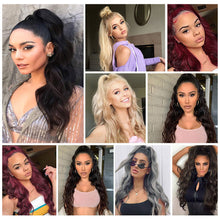 Load image into Gallery viewer, Fashion Long Curly Wig Braid Water Ripple Wig Drawstring Ponytail Elegant Women False Hair Piece Wavy Synthetic Wig
