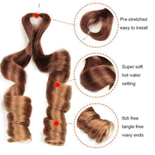 Load image into Gallery viewer, Synthetic Loose Wave Spiral Wig Curl Braids False Hair Curls Braiding Hair Extensions High Temperature Stretched Women Wig
