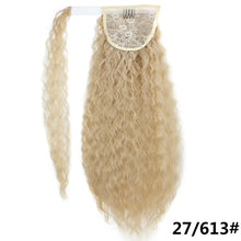 Load image into Gallery viewer, 22inches Drawstring Curly Ponytail Extension for African Women Hair Pieces Synthetic Heat Resistant Women False Hair Piece
