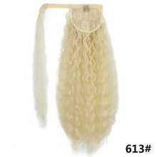 Load image into Gallery viewer, 22inches Drawstring Curly Ponytail Extension for African Women Hair Pieces Synthetic Heat Resistant Women False Hair Piece
