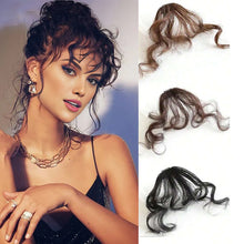 Load image into Gallery viewer, Liu Hai Wig Women's Wool Roll Air Liu Hai Wig Piece Natural Simulation Hair Fluffy Small Roll Front False Liu Hai Piece

