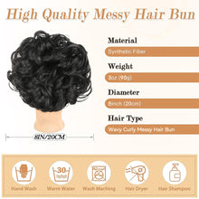 Load image into Gallery viewer, Messy Hair Bun Wig Bag Messy Drawstring Hair Wig Drawstring Elastic Drawstring Loose Wave Large Curly Bun Women False Hair
