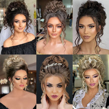 Load image into Gallery viewer, Messy Hair Bun Wig Bag Messy Drawstring Hair Wig Drawstring Elastic Drawstring Loose Wave Large Curly Bun Women False Hair
