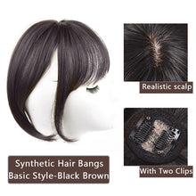 Load image into Gallery viewer, Women's Short Air Bangs Wig Natural Fluffiness and Artificial Bangs for Top Hair Repair Synthetic Hair Bangs Basic Style
