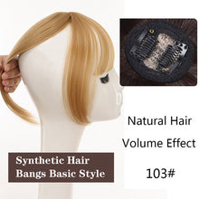 Load image into Gallery viewer, Women's Short Air Bangs Wig Natural Fluffiness and Artificial Bangs for Top Hair Repair Synthetic Hair Bangs Basic Style

