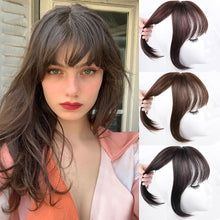 Load image into Gallery viewer, Women's Short Air Bangs Wig Natural Fluffiness and Artificial Bangs for Top Hair Repair Synthetic Hair Bangs Basic Style
