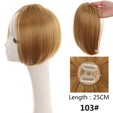 Load image into Gallery viewer, Women's Short Air Bangs Wig Natural Fluffiness and Artificial Bangs for Top Hair Repair Synthetic Hair Bangs Basic Style
