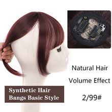 Load image into Gallery viewer, Women's Short Air Bangs Wig Natural Fluffiness and Artificial Bangs for Top Hair Repair Synthetic Hair Bangs Basic Style
