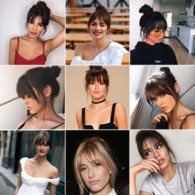 Load image into Gallery viewer, Women's Short Air Bangs Wig Natural Fluffiness and Artificial Bangs for Top Hair Repair Synthetic Hair Bangs Basic Style
