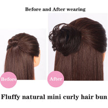 Load image into Gallery viewer, Cute Wig Women's Fluffy Doughnut Head Bract Invisible Short Style Clasp Hair Knot Fashion False Hair Piece Female Hairstyle
