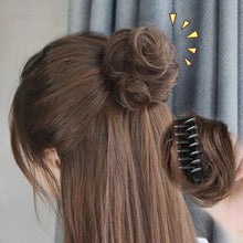 Load image into Gallery viewer, Cute Wig Women's Fluffy Doughnut Head Bract Invisible Short Style Clasp Hair Knot Fashion False Hair Piece Female Hairstyle
