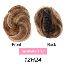 Load image into Gallery viewer, Cute Wig Women's Fluffy Doughnut Head Bract Invisible Short Style Clasp Hair Knot Fashion False Hair Piece Female Hairstyle
