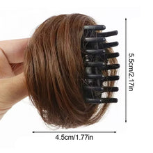 Load image into Gallery viewer, Cute Wig Women's Fluffy Doughnut Head Bract Invisible Short Style Clasp Hair Knot Fashion False Hair Piece Female Hairstyle
