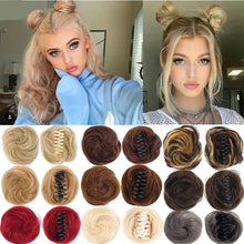 Load image into Gallery viewer, Cute Wig Women's Fluffy Doughnut Head Bract Invisible Short Style Clasp Hair Knot Fashion False Hair Piece Female Hairstyle
