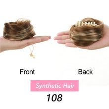 Load image into Gallery viewer, Cute Wig Women's Fluffy Doughnut Head Bract Invisible Short Style Clasp Hair Knot Fashion False Hair Piece Female Hairstyle
