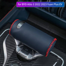 Load image into Gallery viewer, Car Gear Leather Gear Shift Knob Head Cover Trim Interior Protector Case Accessories for BYD Atto 3 2022 2023 Yuan Plus EV
