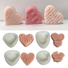 Load image into Gallery viewer, 1Pc Love Candle Holder Silicone Mold Valentine's Day Aromatherapy Candlestick Plaster Mold Candle Holder Epoxy Mold
